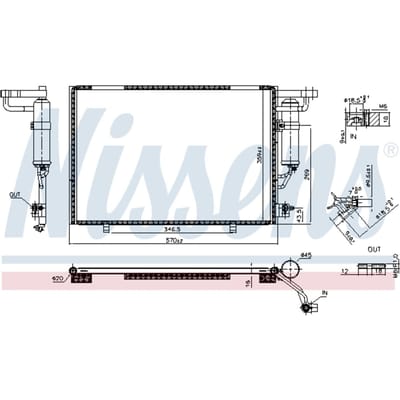 Condensator, airconditioning NISSENS 941101