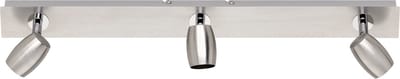 LED Plafondspot - Torna Micko - GU10 Fitting - 3-lichts - Rechthoek - Mat Nikkel - Aluminium
