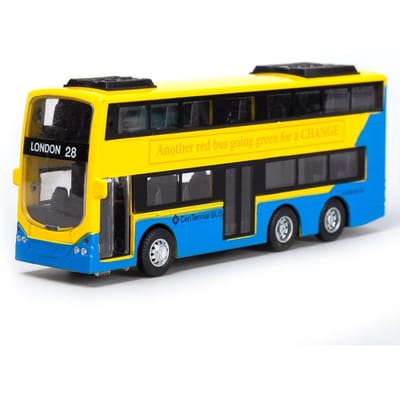 Modèle en moulage sous pression, Modèle de bus en alliage, Ornement de voiture jouet pour enfants, Modèle de voiture à ressort, Jouet puzzle ouvrant