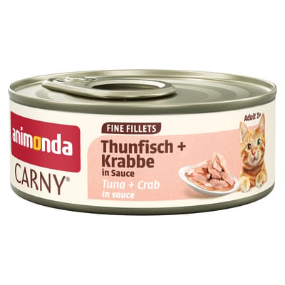 24x60g Animonda Carny Adult in saus tonijn & krab Sparpakket nat kattenvoer