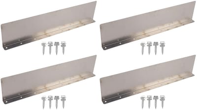 Dailygoods- Regenwater Diverter 4 Pack - Aluminium Gootbescherming - Spattenbescherming - 32 Schroeven - Voorkomt Stormschade - Gemakkelijk te Gebruiken