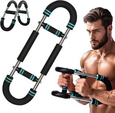 U-vormige Armtrainer Verstelbaar 30-50KG – Multifunctionele Borst Expander met Stalen Veer – Krachttrainer voor Armen, Borst & Schouders
