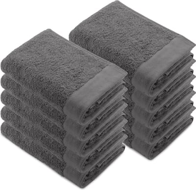 Walra Remade Handdoeken 50x100 cm - set van 10 - Zware kwaliteit 550 g/m2 - Antraciet