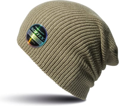 Warme gebreide Beanie wintermuts in het beige voor volwassenen - Damesmutsen / herenmutsen - 100% polyacryl