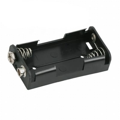 10x Batterijhouder AA naar 9V – Voor 2 AA batterijen – Met 9V clip connector – 10 stuks – Zwart - 10 Stuks [05342]