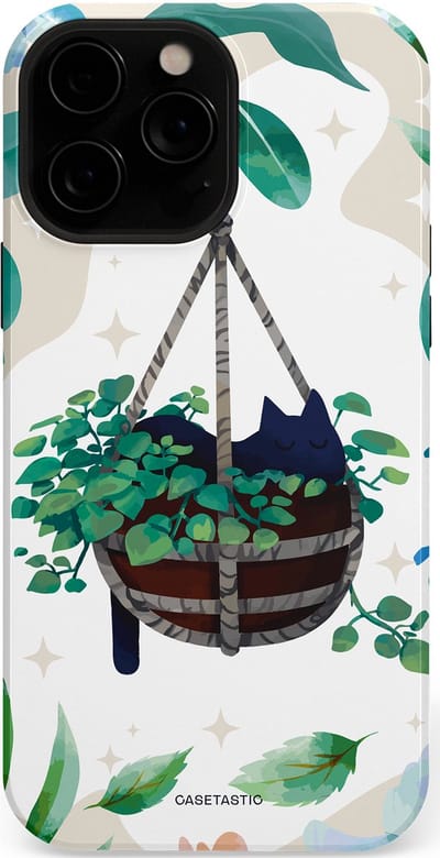 Casetastic Hoesje Geschikt voor Apple iPhone 13 Pro Magsafe - Stijlvolle Beschermende Duo-layer Case - Hangkat