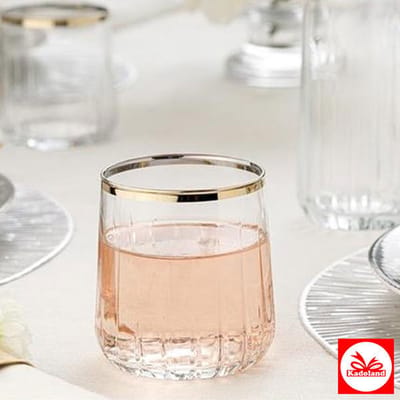 Pasabahce- Nova waterglazen met gouden rand 315ml drinkglazen (4 stuks)