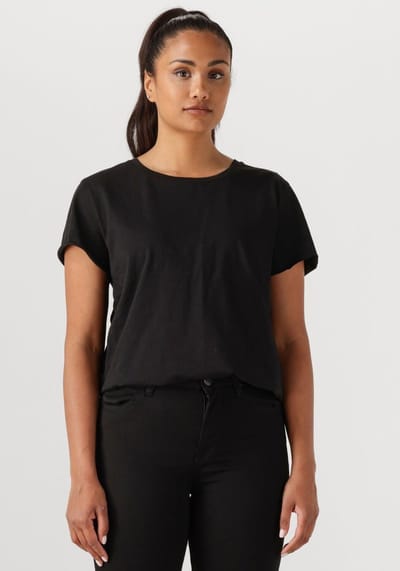 My Essential Wardrobe 09 The Otee Slub Yarn Jersey Tops & T-shirts Dames - Shirt - Zwart - Maat L