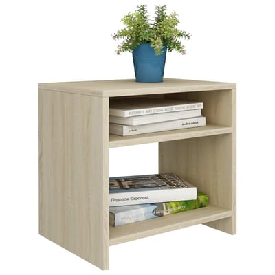 vidaXL - Nachtkastjes - 2 - st - 40x30x40 - cm - bewerkt - hout - sonoma - eikenkleurig