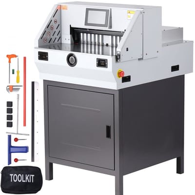 Elektrische Papiersnijder - Guillotinesnijder met Hendel - Snijbreedte 48,3 cm - Snijdikte 8 cm - 800 Vellen - Nauwkeurigheid ±0,3 mm