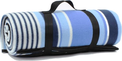 Picknickkleed blauw met streep 150x170