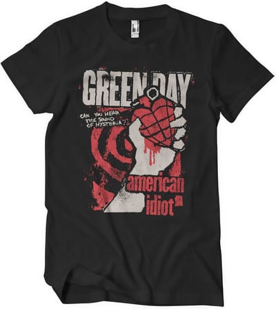 Green Day T-shirt American Idiot Spiral Arm T-shirt WMX-1-GDAY001-H93-11
