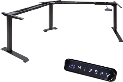 Albatros Lift L7S Onderstel Hoekbureau Elektrisch in hoogte en hoek verstelbaar - Digitale display, geheugenfunctie, kinderslot - Verstelbaar Bureauonderstel Hoekbureau - Bureau poten, Bureau frame, Bureautafel, Burotafel, Secretaire bureau