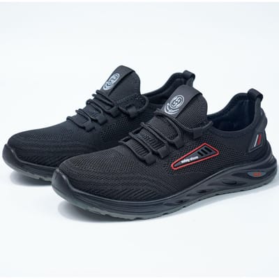 Chaussures de travail tissées volantes respirantes, Chaussures de travail à la mode anti-écrasement et anti-perforation, Chaussures de sécurité et imperméables 46