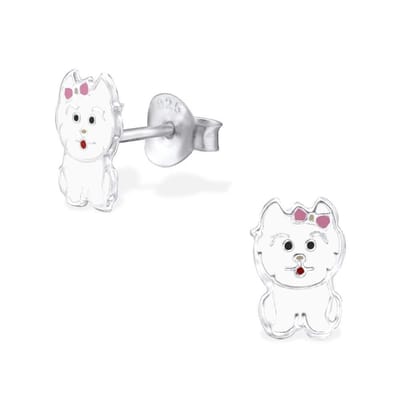 Princess Oorbellen Capucijn - 925 Zilver E-Coating - Poes - 6x9mm
