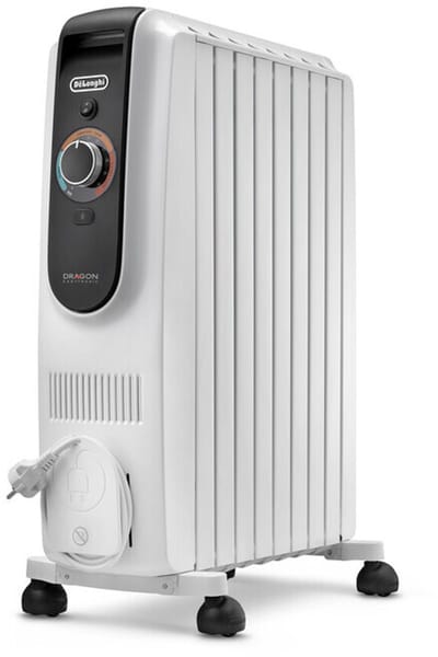 De'Longhi Dragon EasyTronic TRD50820 -Oliegevulde radiator met schoorsteeneffect en slimme temperatuurcontrole - Verwarmd kamers tot 60 m²- Wit