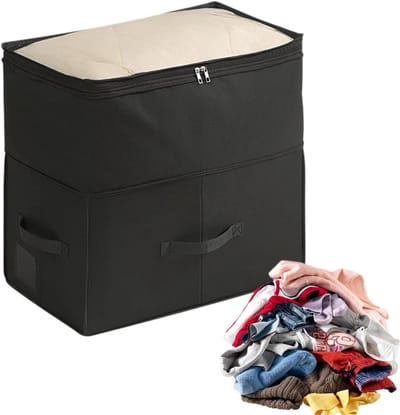 Opbergdoos onder bed - Opbergbox opvouwbaar - Ruimte organiseren - Stoffen container - 600D Oxford - Grijs
