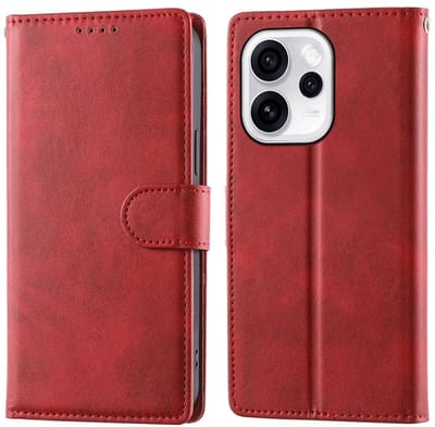 Coverup Hoesje - Geschikt voor OPPO Reno15 Pro Hoesje - Coverup Book Case - Rood