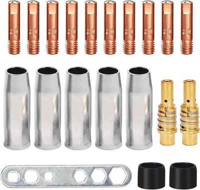 Lasaccessoires Set - Slijtageonderdelen - Metaal Bewerken - 20 Delige Kit - 08 mm - Koperkleur