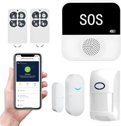 Wifi Alarmsysteem - Thuisbeveiliging Set - Huis Beveiligen - App Meldingen - 12 x 12 x 9 cm - Wit