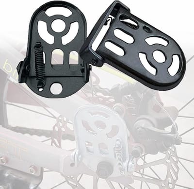 Fietsvoetsteun - Fiets achterpedalen - Voetsteunen - klappedaal voetsteun - Fietsen Accessoires - voetpedaal achter - Universeel - Voor fietsen, racefiets, MTB, BMX - zwart