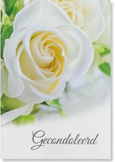 Cards & Crafts Condoleancekaart - Met Oprechte Deelneming Wenskaart - 12 x 17 cm - gevouwen kaart Inclusief envelop