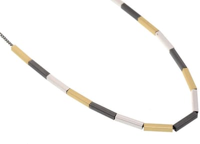 Behave - Ketting met staafjes in kleurblokken - Minimalistische look