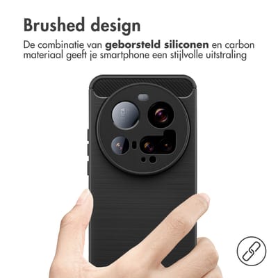 imoshion Hoesje - Geschikt voor Xiaomi 15 Ultra - Brushed Backcover - Zwart