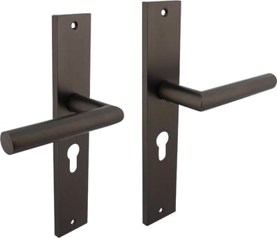 Intersteel Deurkruk Bastian op schild 245x45 mm profielcilindergat 55 mm antracietgrijs