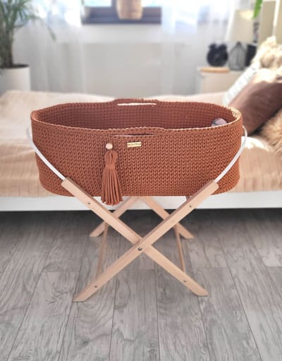 Mozesmand BOHO Handgemaakt met standaard - terracotta