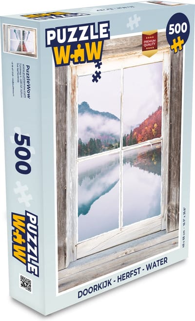 Puzzel Doorkijk - Herfst - Water - Legpuzzel - Puzzel 500 stukjes