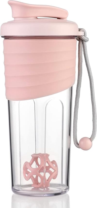 Proteïne Shaker 700ml - Voor Cremige Fitness en Eiwith Shakes - Ideale Eiwitshaker voor Sport - Roze Meten Scoop
