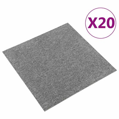 vidaXL - Tapijt - 20 - st - Grijs - 50 - x - 50 - cm - 100% - Polypropyleen