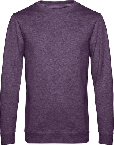 Sweater 'French Terry' B&C Collectie maat XXL Heather Purple/Paars