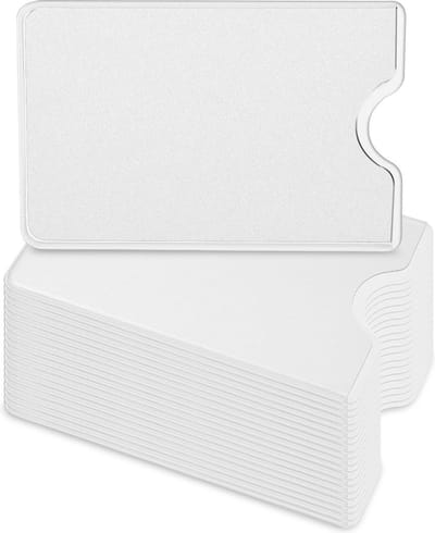 20x beschermhoesje voor creditcard, bankpas, OV-chipkaart of ID-kaart - Set van 20 stuks - Matte, transparante pasjeshouder voor je kaarten en pasjes