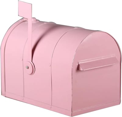 Decoratieve Brievenbus - Brievenbus Paalmontage - Buiten Ontvangst - Gepoedercoat IJzer - 25cm Breed - Roze