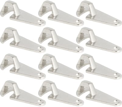 SOTECH 12 stuks Tafelbladverbinders De Luxe 53,5 mm voor ondersteltafels en tafelinzetten, metalen klemhaken om onder het tafelblad te schroeven