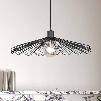 REALITY MARGARITA - Hanglamp - Zwart mat - excl. 1x E27 4 W - Plafondbevestiging - In hoogte verstelbaar