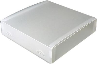Cadeaudoosjes semi-transparant plastic doosjes 22x22x5cm WIT (100 stuks)