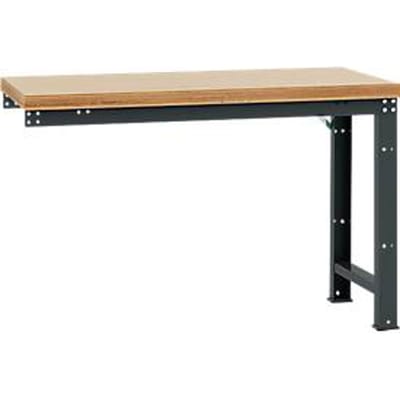 Manuflex aanbouw-werkbank Profi standaard, tafelblad multiplex, 1500 x 700 mm, antraciet