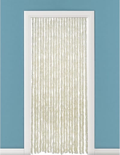 Vliegengordijn - kattenstaart - beige/wit - 90 x 230 cm - deurgordijn - Insectenwerende vliegengordijnen