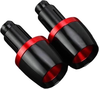 Stuureindplug Motorfiets - Handvat Beschermers - Motor Beschermen - CNC Aluminium - 1 Paar - Zwart
