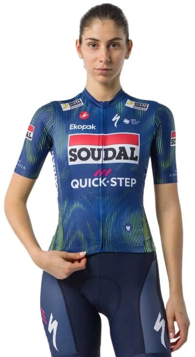 Castelli Competizione 4 Soudal Quick-step 2026 Korte Mouw Wielertrui Blauw XS Vrouw