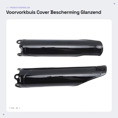 Dailygoods- Voorvorkbuis Cover - 2 Stuks - Glanzend Zwart - Perfecte Pasvorm - Duurzaam Materiaal - Krachtige Bescherming - Schokbestendig - Vorkbeschermer