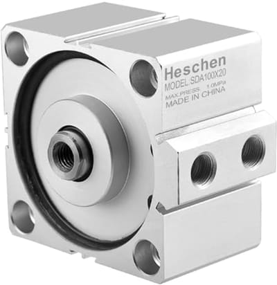 Compacte Pneumatische Aluminium Luchtcilinder 100mm Boring 20mm Slag 3/8 PT Poort