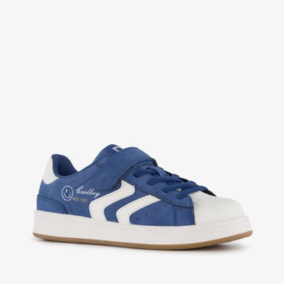 Blue Box jongens sneakers met smileys blauw wit - Maat 29