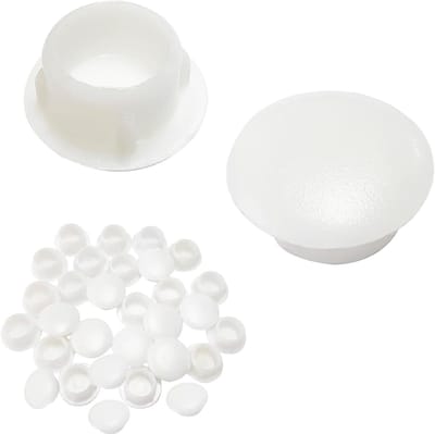 25 Stuks Plastic Caps voor Schroefgaten - Ronde Gaten, Meubelafwerking, Witte Beschermkap voor Boorgaten, 8mm