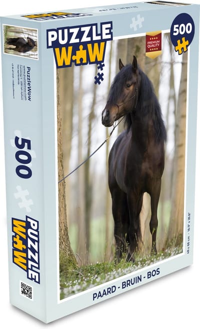 Puzzel Paard - Bruin - Bos - Legpuzzel - Puzzel 500 stukjes