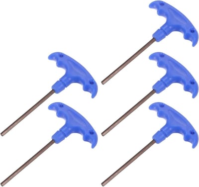 T-Handle Inbussleutel 4mm Hex, S2 Staal, 5-delige Set voor Thuisreparatie en Mechanisch Onderhoud, Duurzaam en Ergonomisch Ontwerp