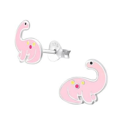 Amanto Kids Oorbellen Chiodi - 925 Zilver E-Coating - Dino - 9x10mm